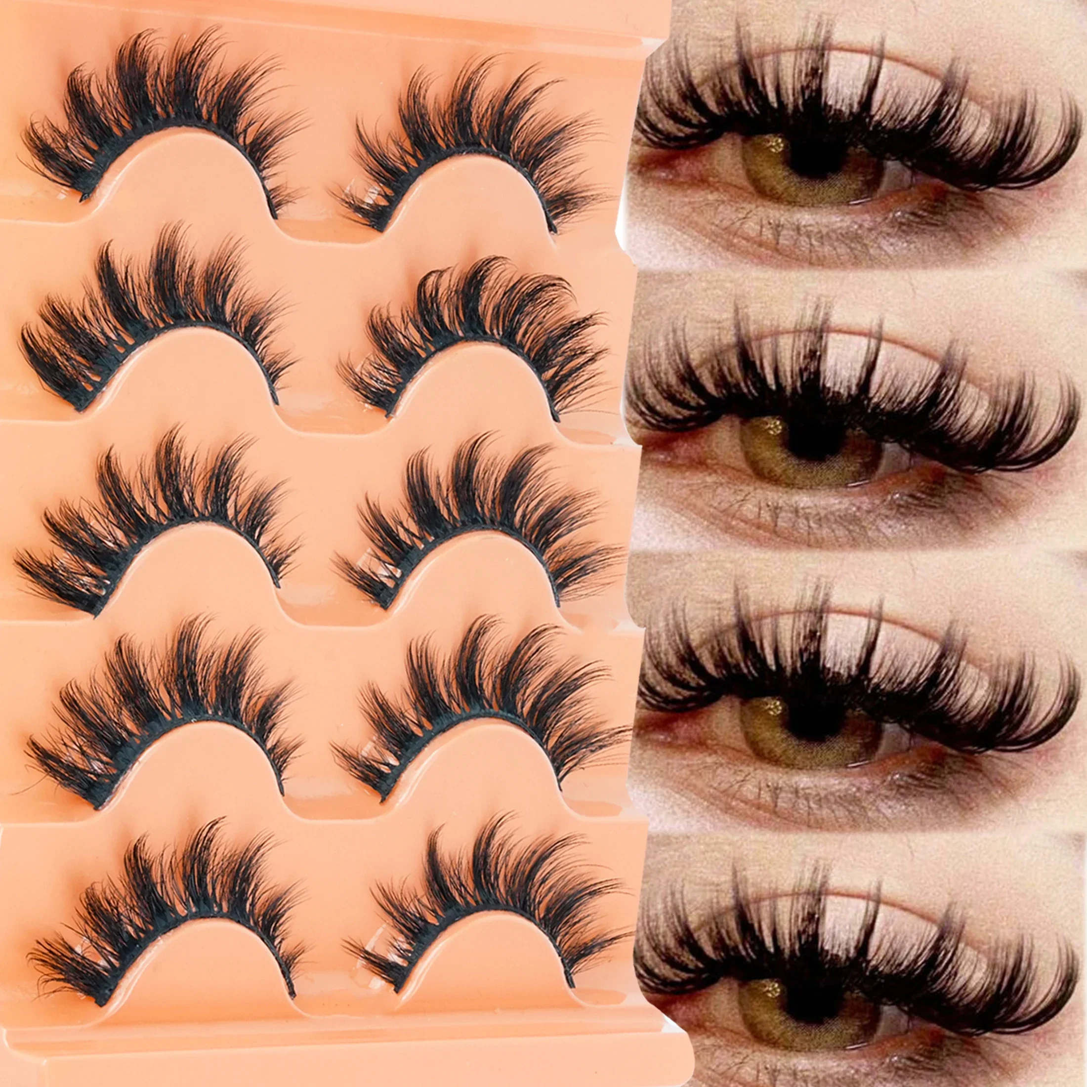 Beauty Makeup Women - 5 paia di ciglia finte a