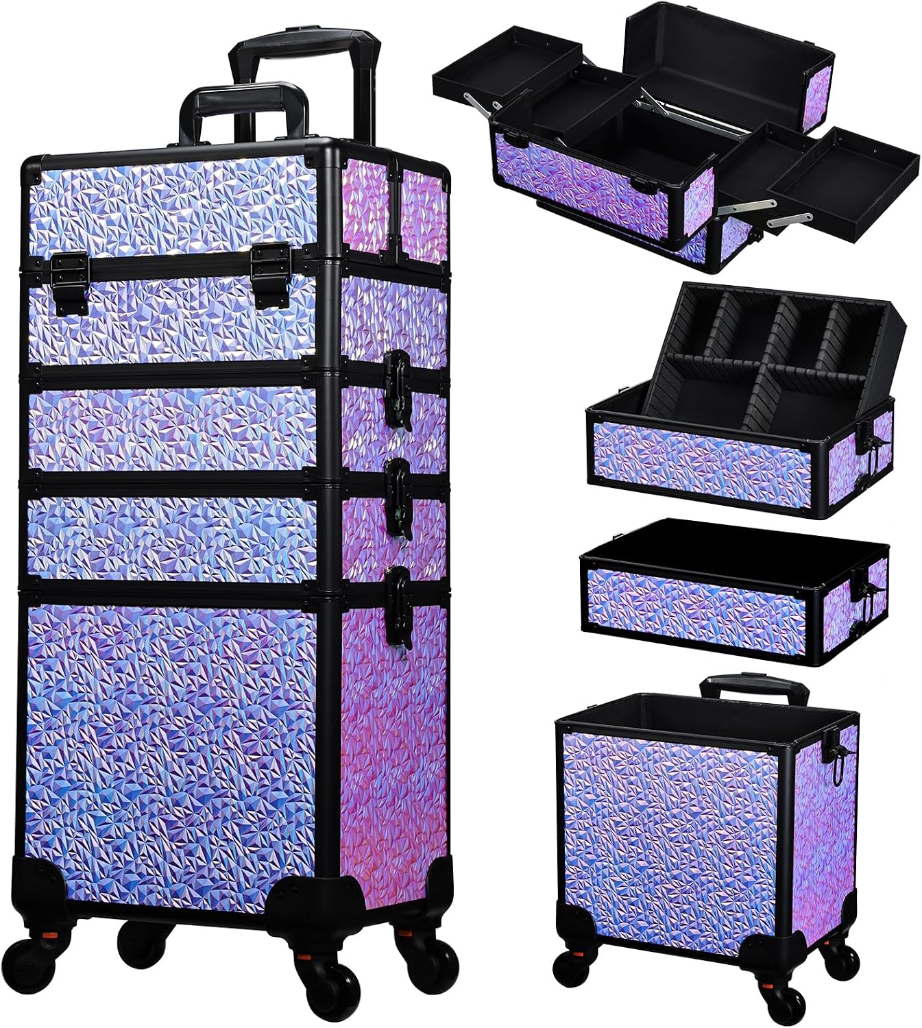 Beauty & Makeup Katia Di Paola - Valigia Trucco con Ruote, Grande Carrello